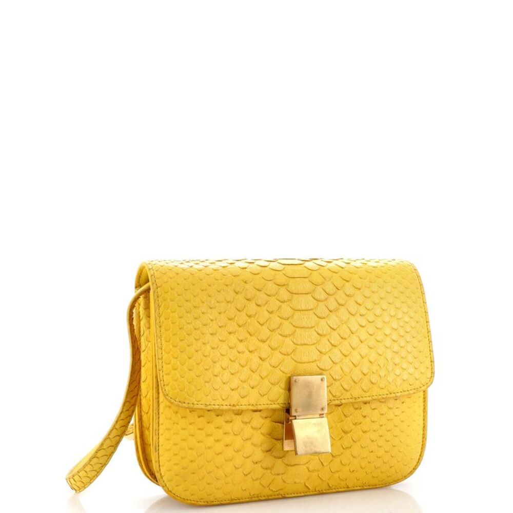 Celine Classic Box Bag Python Medium Yellow - image 2